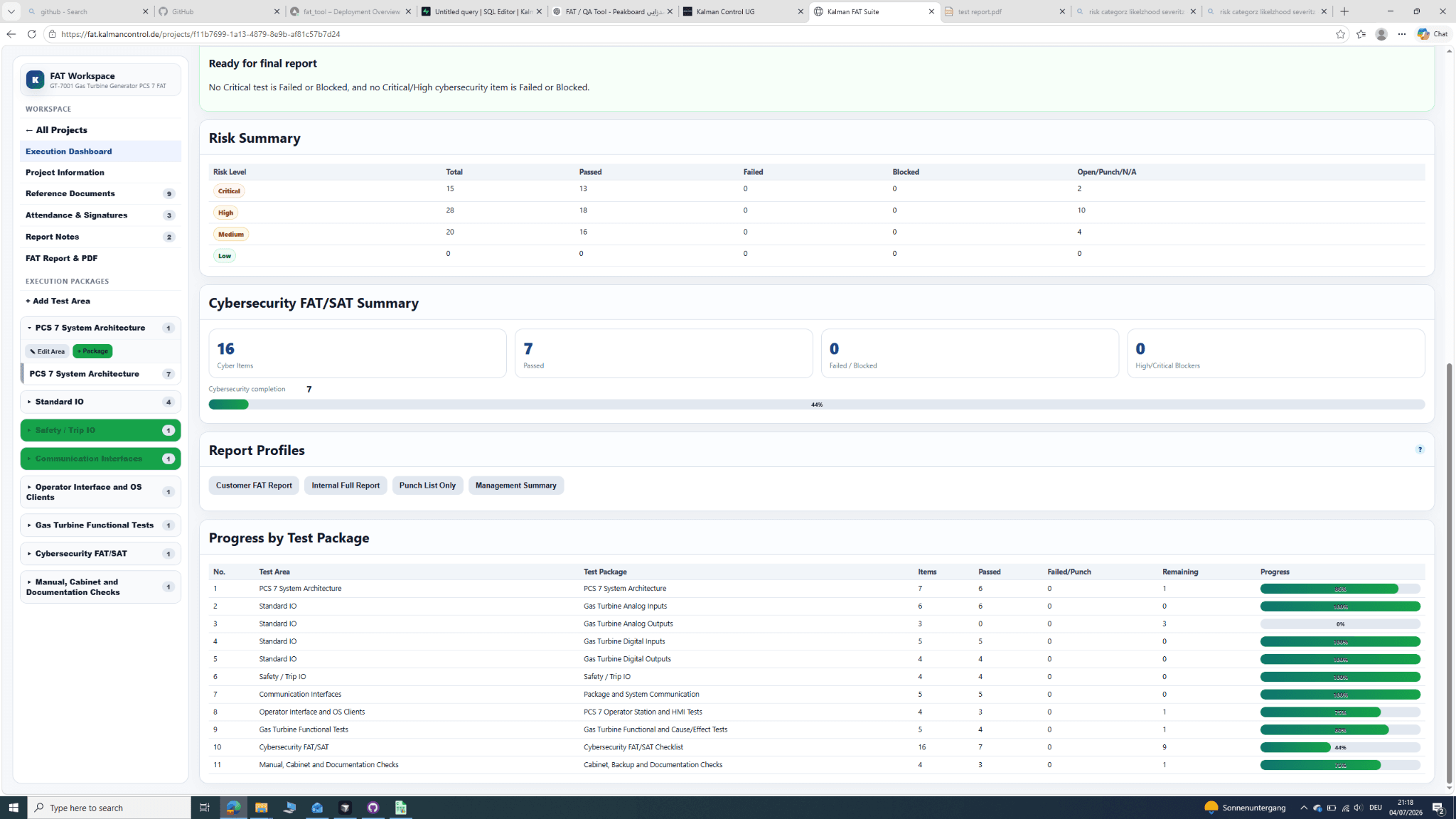 Test Package Table