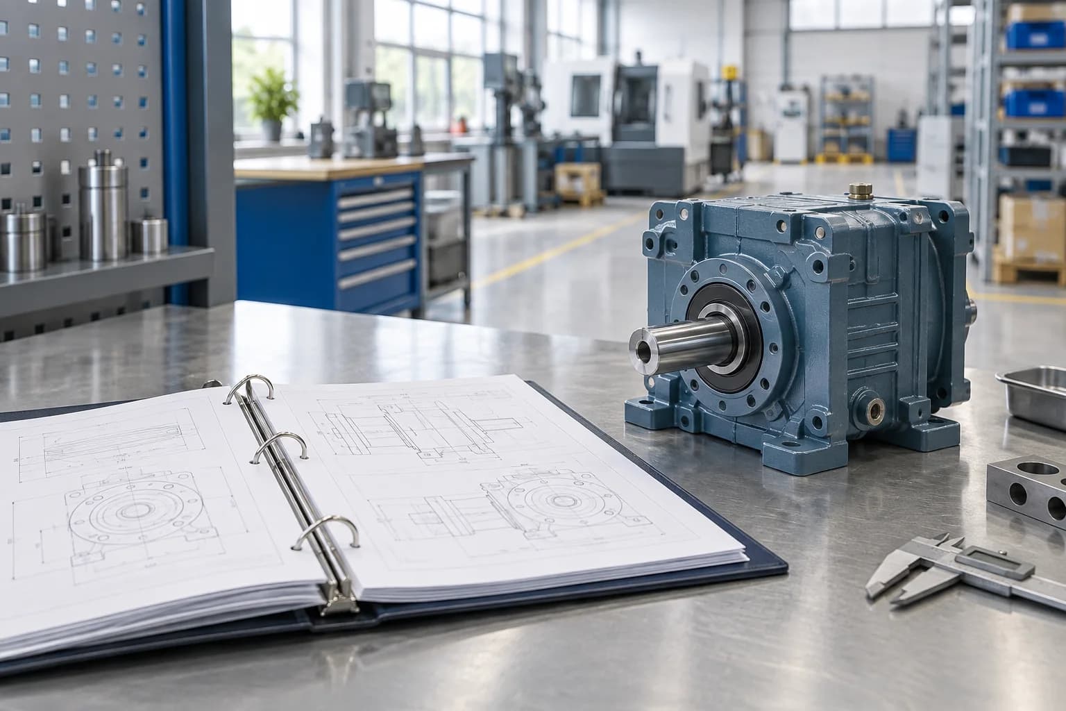 Illustrative gearbox and equipment documentation