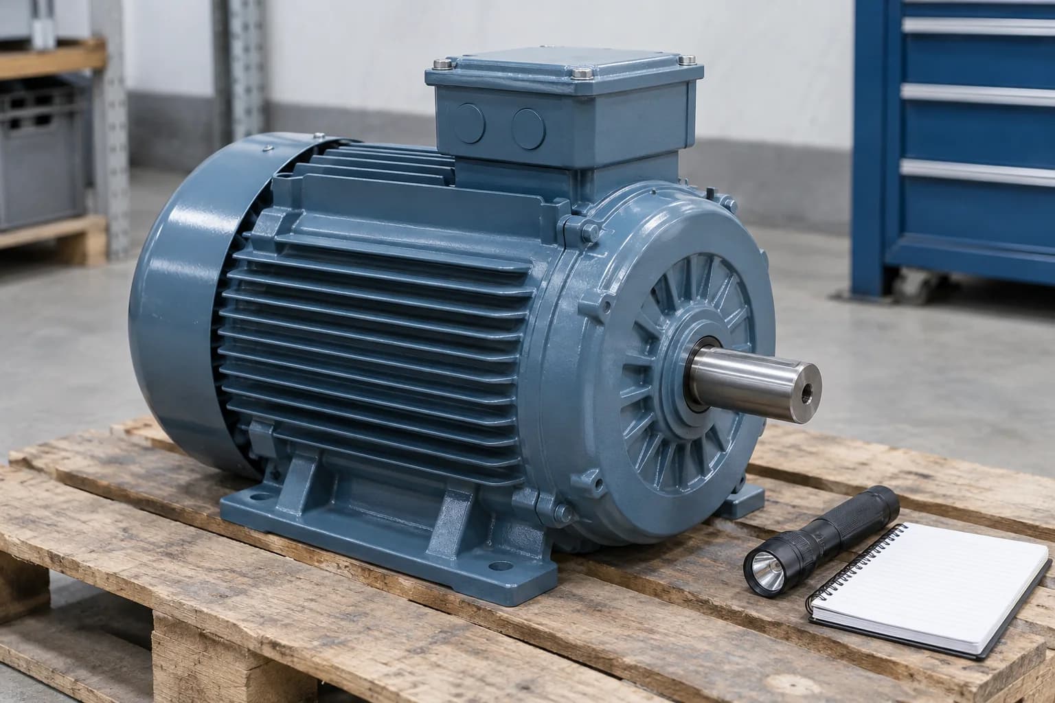 Illustrative electric motor prepared for pre-purchase inspection