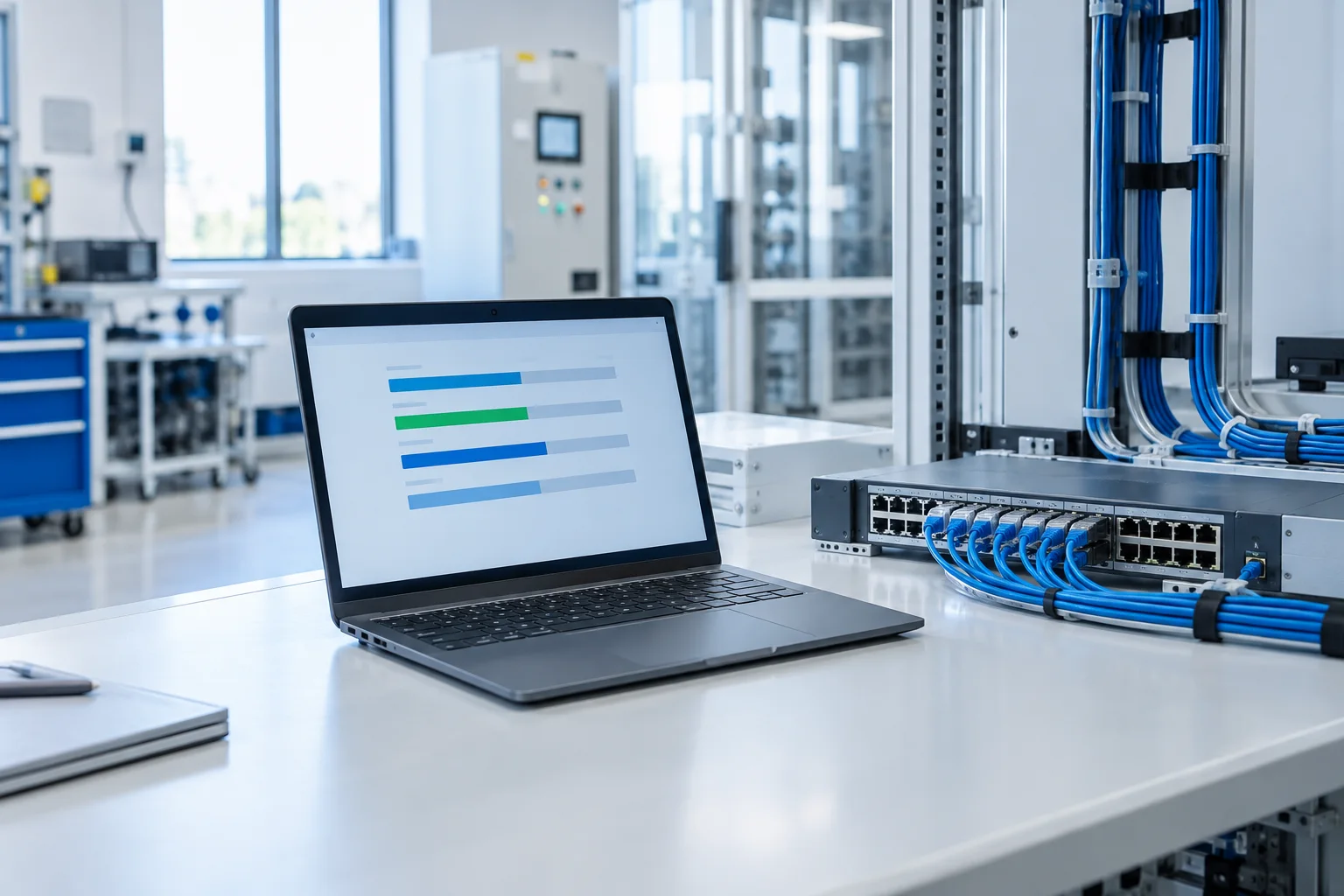 Illustrative industrial network audit workstation
