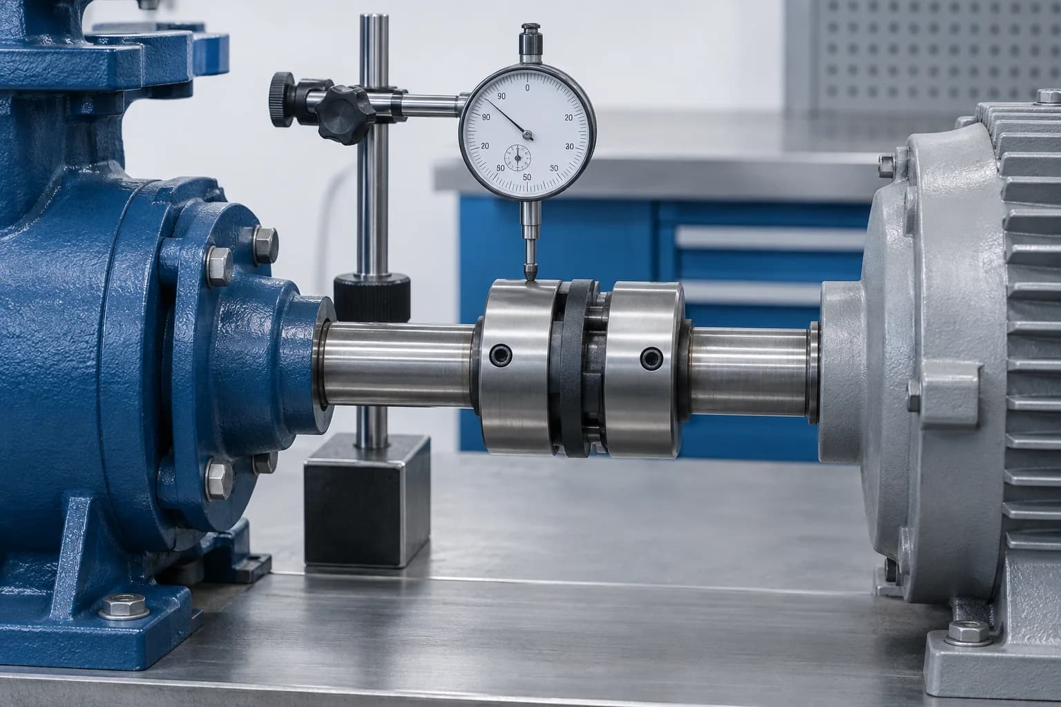 Illustrative pump shaft alignment measurement